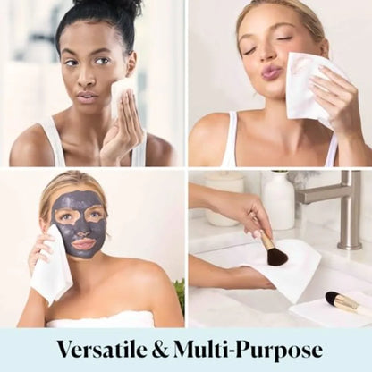 Gentle Clean Face Towels 1Pack 50 XL SingleUse Face Wipes Ultra Soft Dual Textured Disposable Towel Makeup Remover Wipes Cruelt