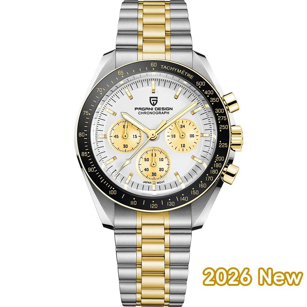 PAGANI DESIGN AK Project Mars Men's Watches Top Luxury Quartz Watch For Men AR Sapphire Speed Sport Chronograph Automatic Date