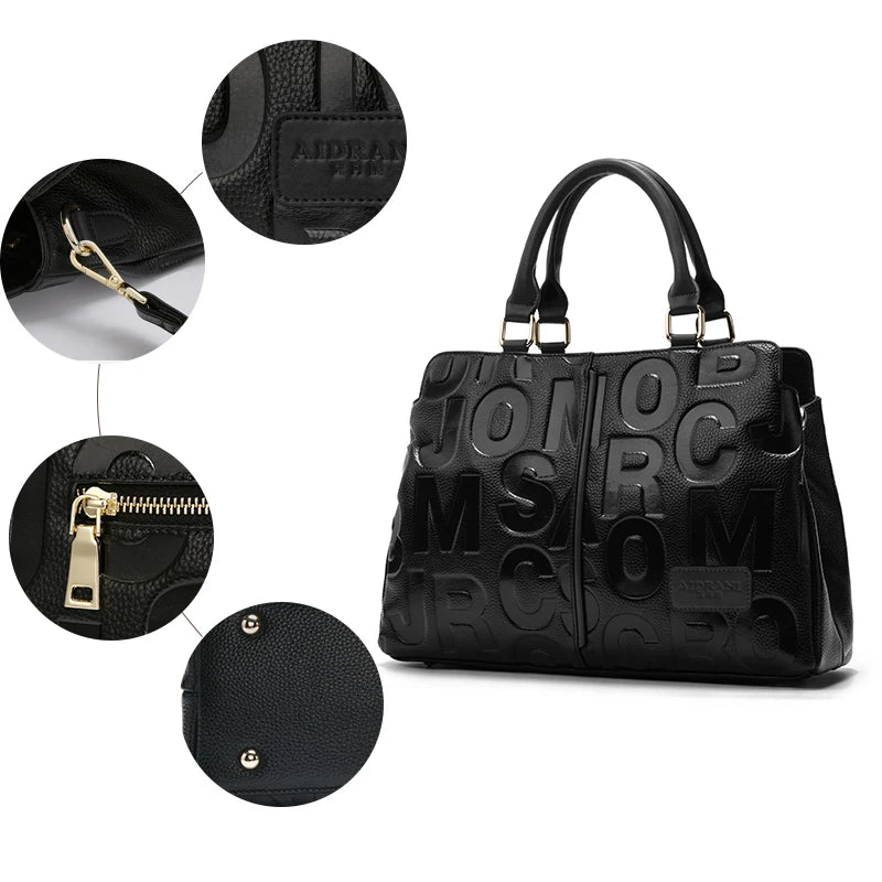 EP.MINGYUANCN Women's Genuine Leather Crossbody Bag