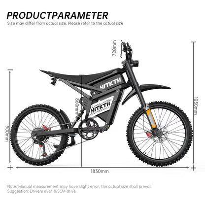 FVKING E6 adult electric bicycle 2000W peak motor, equipped with 2 52V35AH batteries, off-road electric motorcycle speed 60km/H