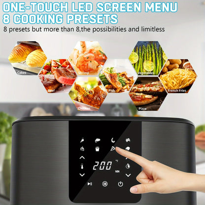 KitCook Digital Touchscreen Air Fryer With Eight Preset Cooking Modes