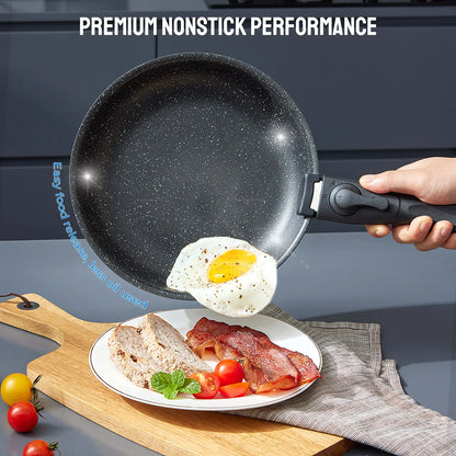 Induction Nonstick Cookware Set With Removable Handles