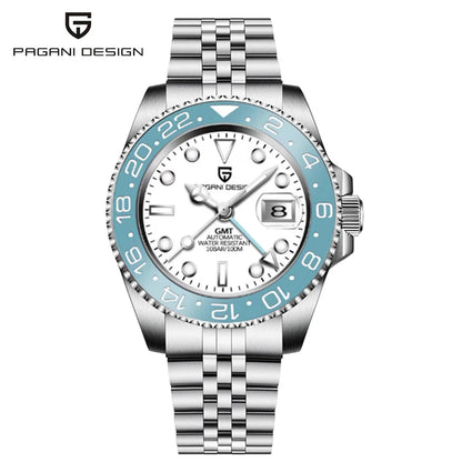 PAGANI DESIGN PD1662 Automatic GMT Stainless Steel Wristwatch