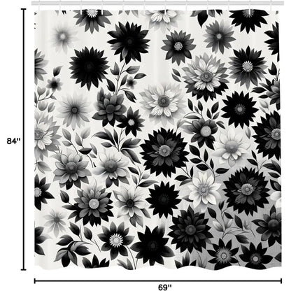 Marble Starfish Sea Turtle Shower Curtain Coastal Bath Decor