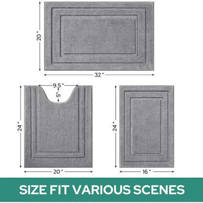 Hign-concerned Microfiber Plush Non Slip Bath Mat Absorbent