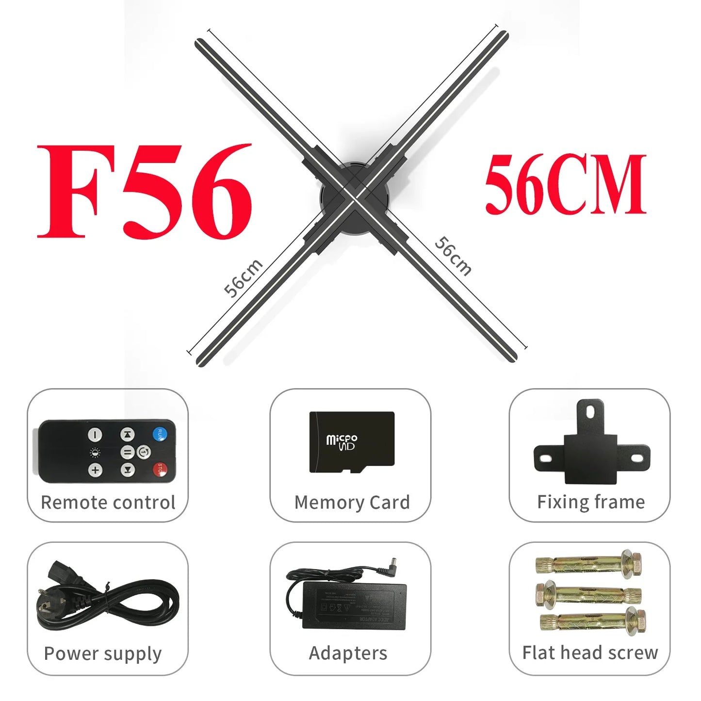 40-85cm 3D Fan Hologram Projector Wifi Control Remote Commercial Advertising Display Hologram Projector Transmit Picture Video