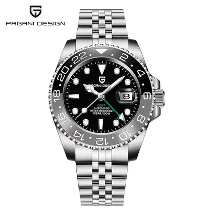 PAGANI DESIGN PD1662 Ceramic Bezel Sapphire Glass Automatic GMT Watch