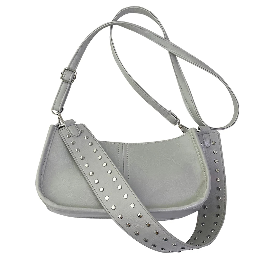 Women Retro Shoulder Bag Adjustable Strap Underarm Satchel Bag Casual Vintage Armpit Bag Crossbody Sling Bag Girl Stylish Purse