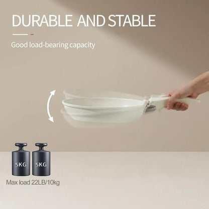 21PCS Nonstick Ceramic Pots and Pans, Ceramic Cookware with Detachable Handle, RV Kitchen Cookware Set, Cookware Set with Remova