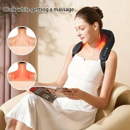 Ergonomic Neck Massager With Reversible Soft Fabric Cover