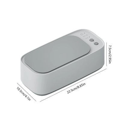 Portable Ultrasonic Cleaning Machine 45KHZ High Frequency Vibration Cleaner 360° Timing Washing for Jewelry/Eyeglass/Makeup Tool