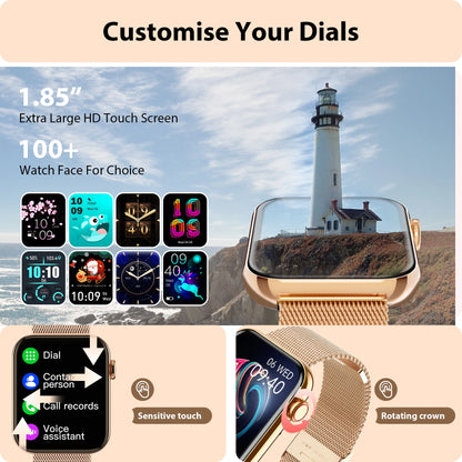 Smart Fitness Watch for Men Women Calls Android iPhone