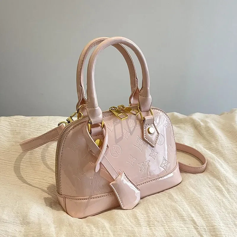 2025 Designer Hottest Shell Fashion Versatile Glossy High Quality Women Shoulder Crossbody Bag Available in Red Black and More