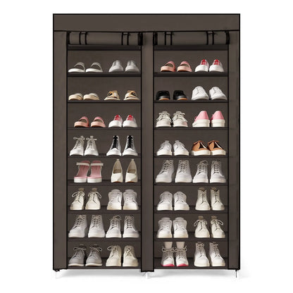 Shoe Rack 32 Pair Heavy Duty 10 Tier Double Organizer