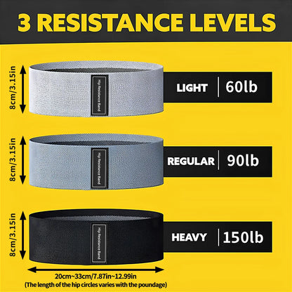 1/3pcs Elastic Resistance Band Legs and Hip Training Yoga Squat Elastic Band Latex Non-slip Gym Supplies Come with Storage Bag