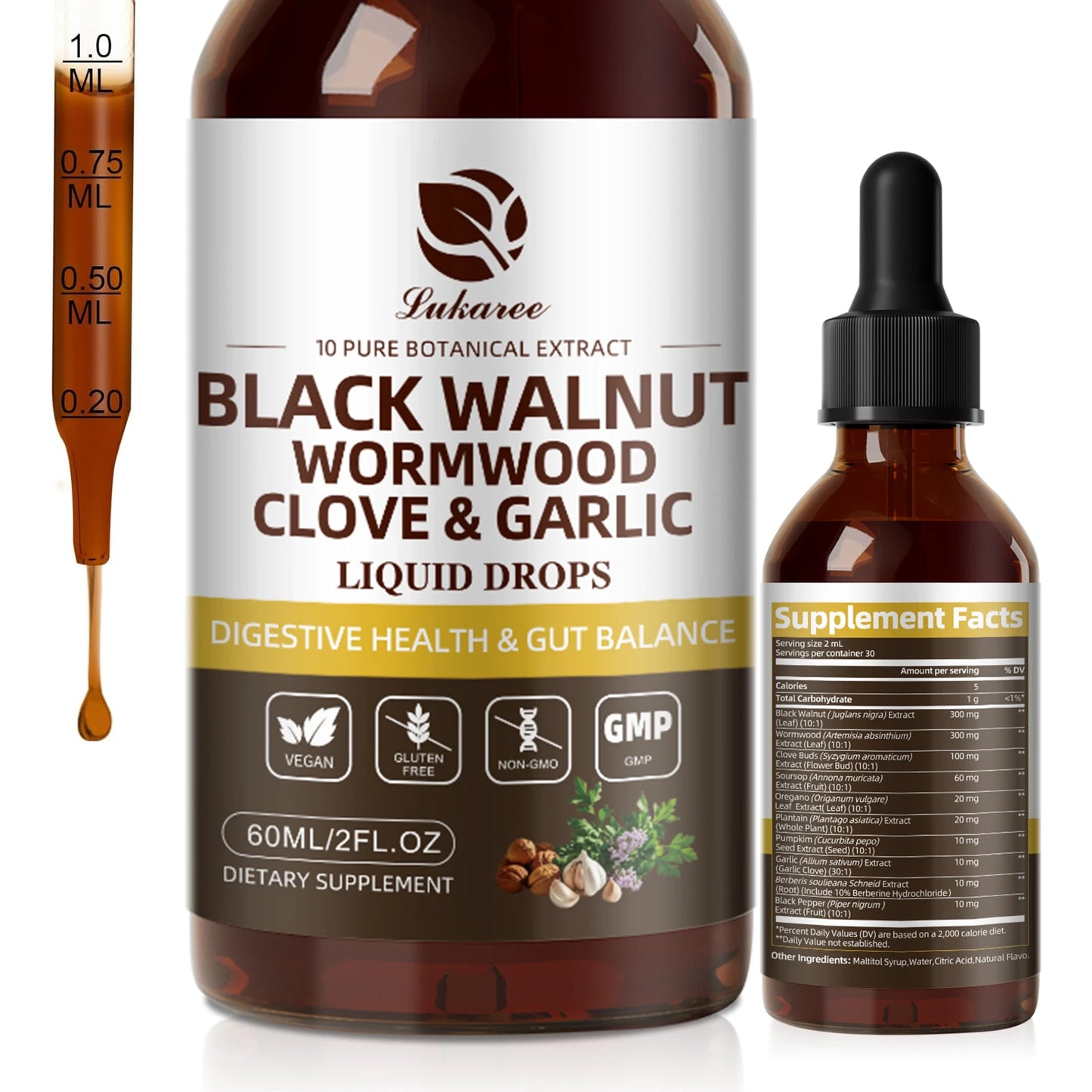 BBEEAAUU Walnut Wormwood Drop for Digestive Health