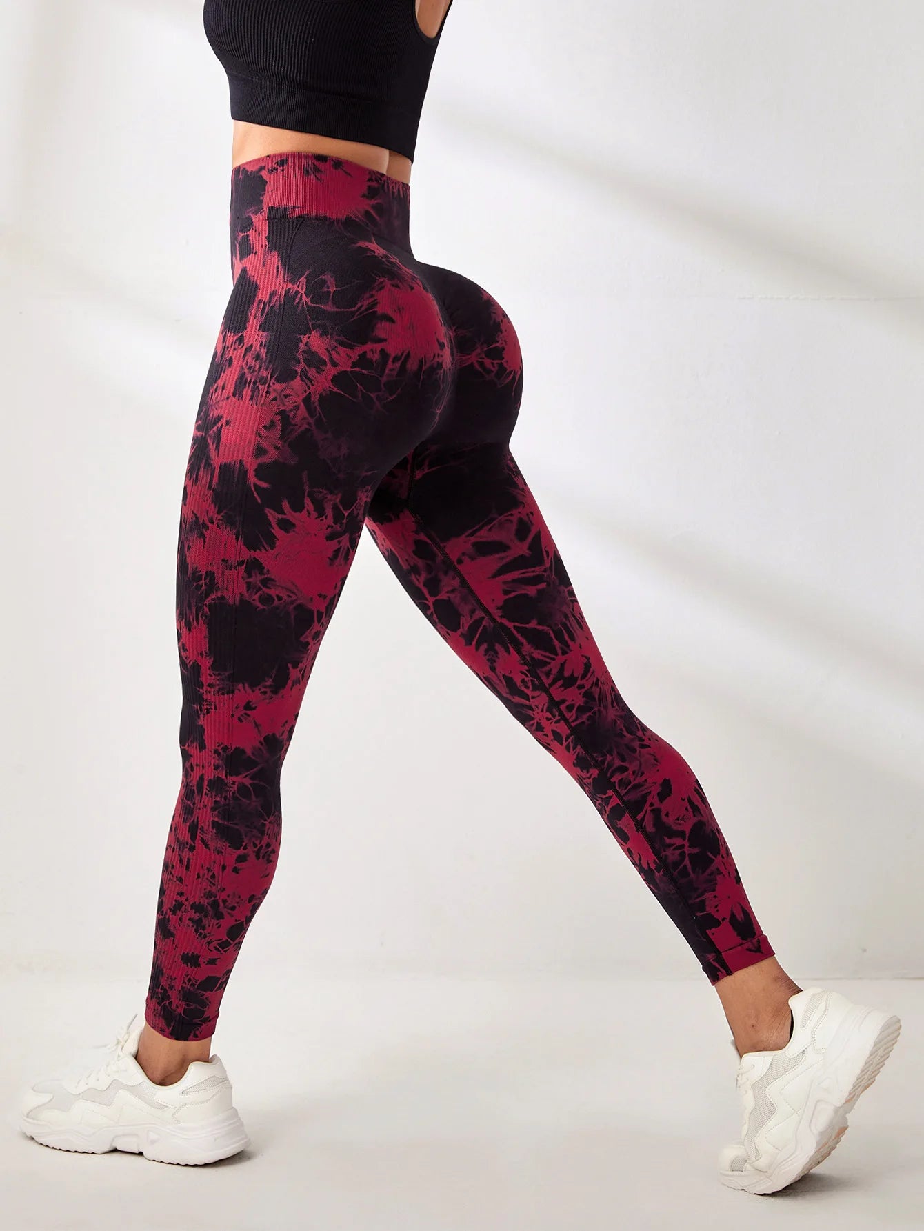 Women Seamless Tie Dye Yoga Leggings High Waist Fitness Sexy Fashion Leggings Running Butt Lifting Cycling Pants