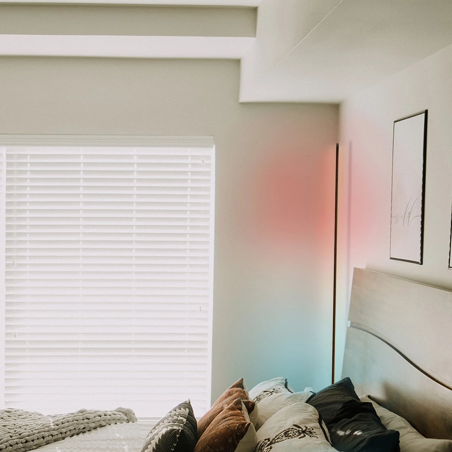 Corner Floor Lamp, 60-Inch Rgb Led Corner Lamp, Led Floor Lamp For Living Room Bedroom Game Room