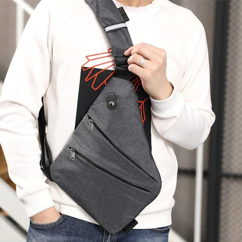 Multifunction Chest Bags Anti Theft Single Crossobdy Bags for Men Waterproof Male Cross Body Messenger Bag Fanny Pack Sac