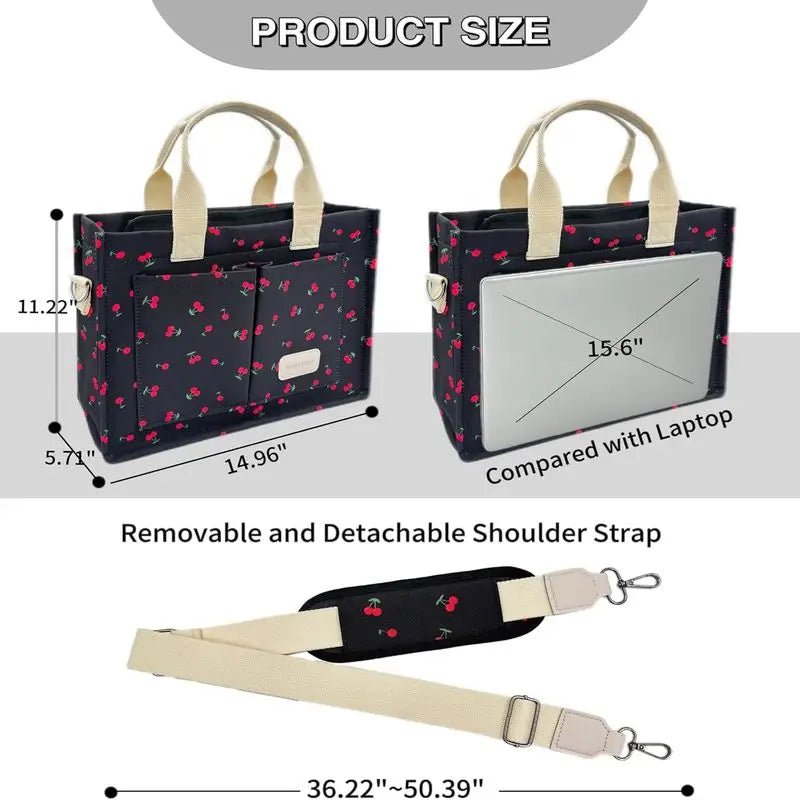 Tianjin Canvas Tote Bag For Women With Laptop Pockets