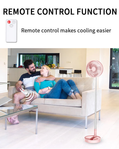 UN UNITEDTIME Remote Control Foldable Desk Fan Portable Table Fan