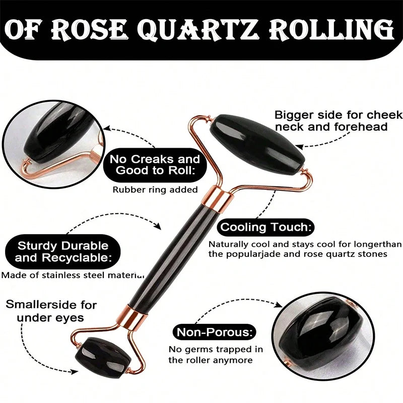 Premium Ice Face Roller And Gua Sha Tool Set Beauty