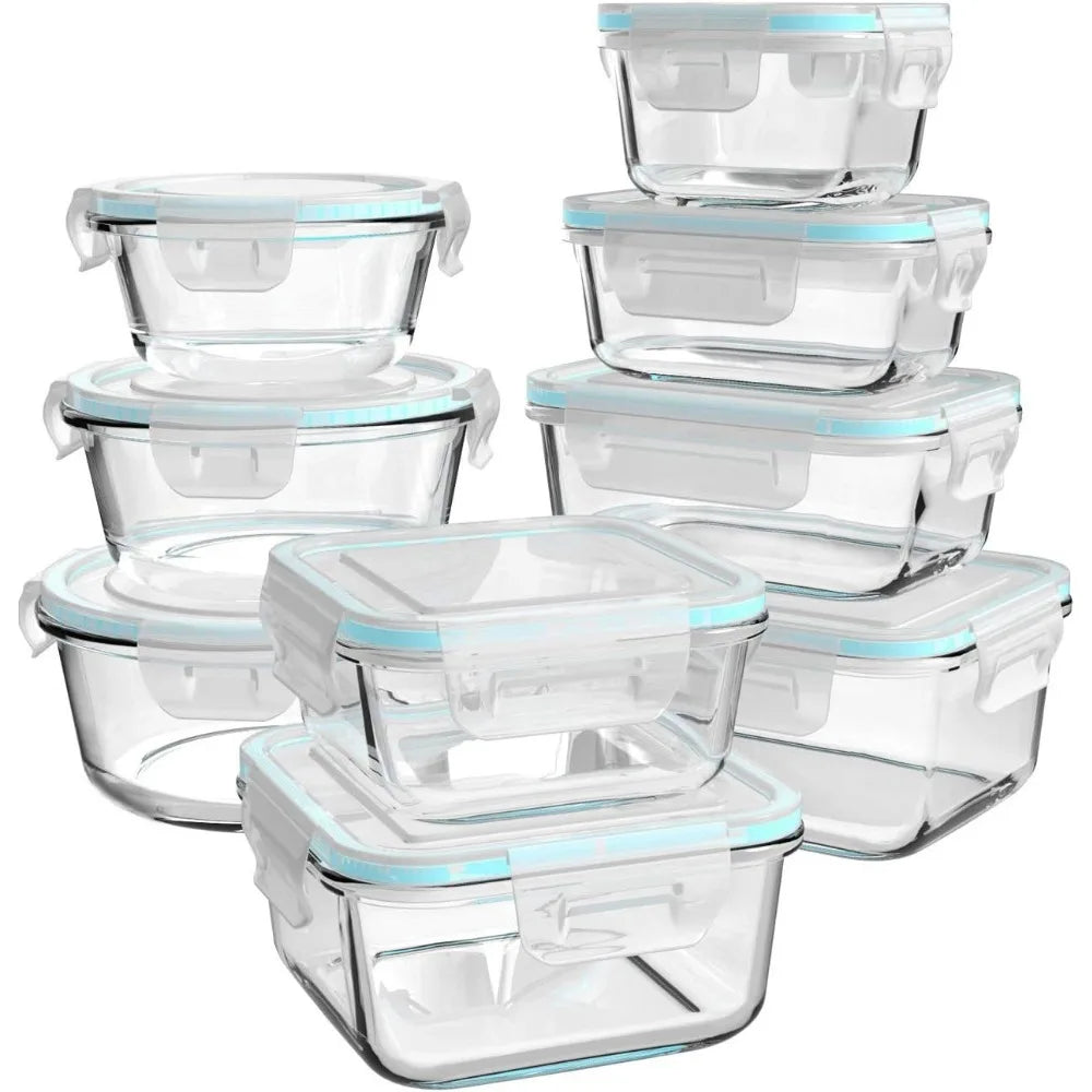 Glass Meal Prep Containers With Lids BPA Free Storage