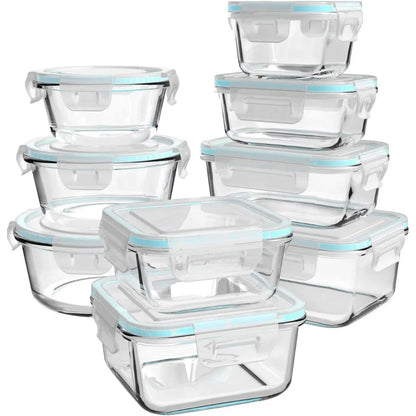 Glass Meal Prep Containers With Lids BPA Free Storage