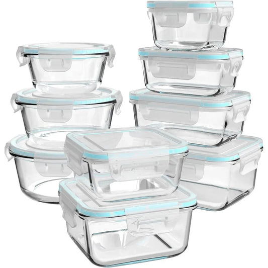 Glass Meal Prep Containers With Lids BPA Free Storage