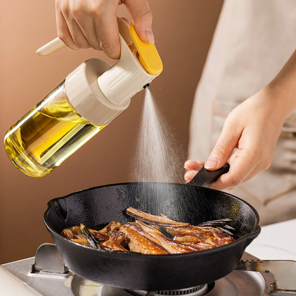 3PCS Cast Iron Skillet Non-Stick Pancake Steak Frying Pan Mini Meat Egg Skillet Home Flat Bottom Pan Cookware Oil Splatter Pot