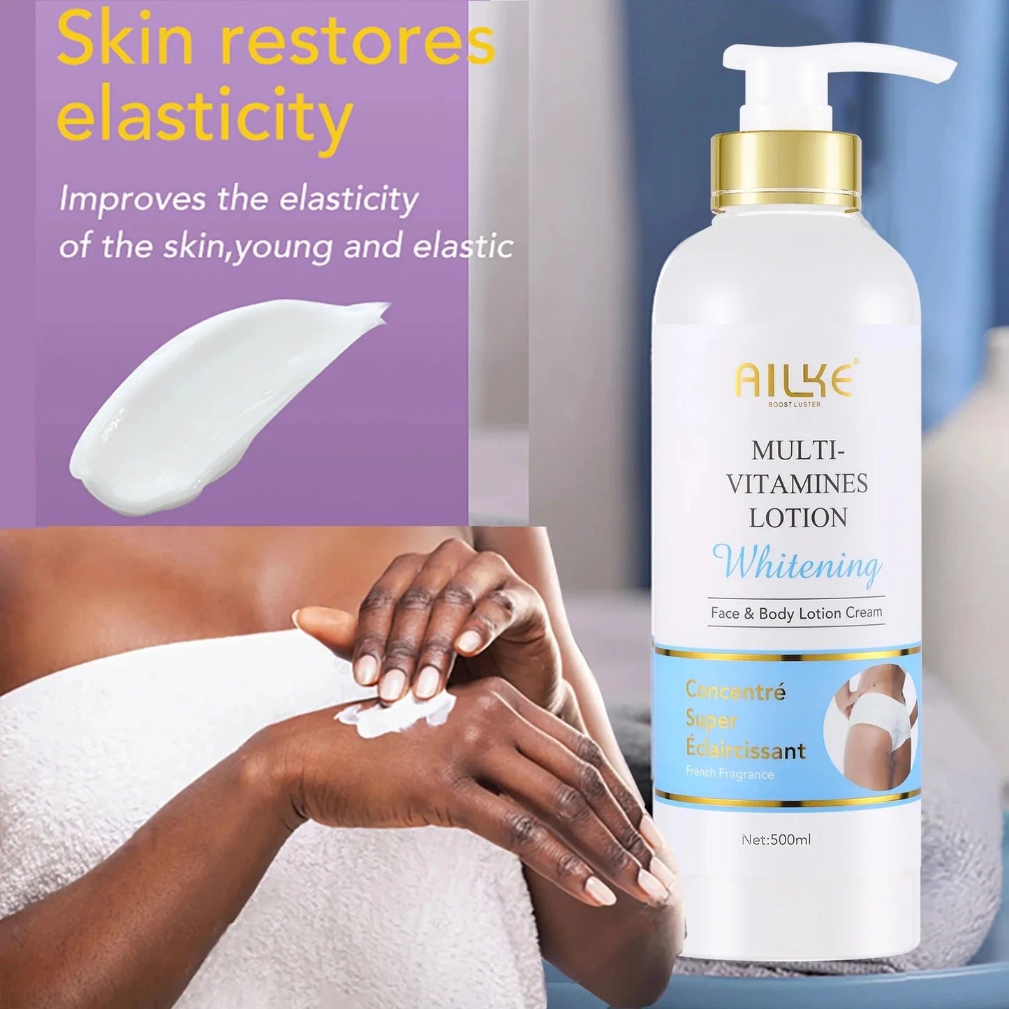 AILKE Multivitamin Whitening Body Lotion For Radiant Even Skin Tone
