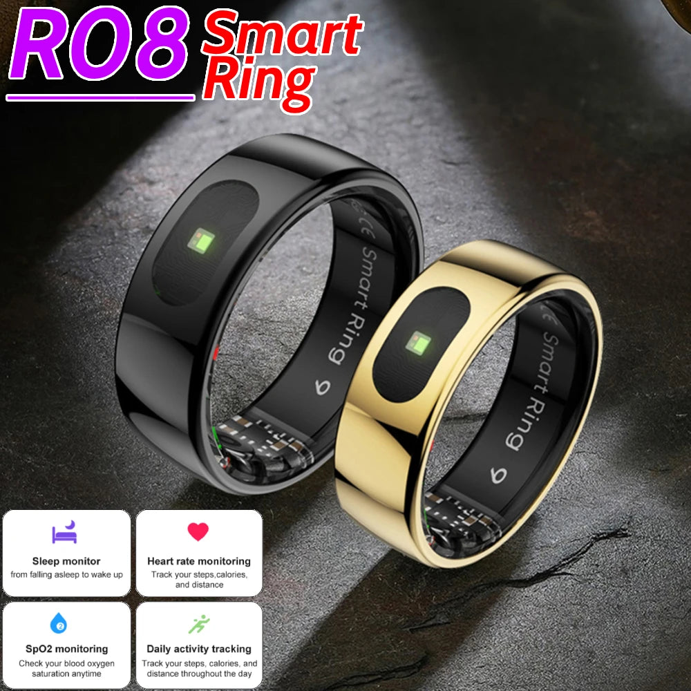 ALLOYSEED Smart Ring R08 Health Monitor With Blood Oxygen And Charging Case