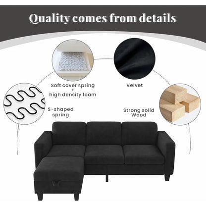 DAFIFY L Shaped Modern Sectional Sofa For Living Room