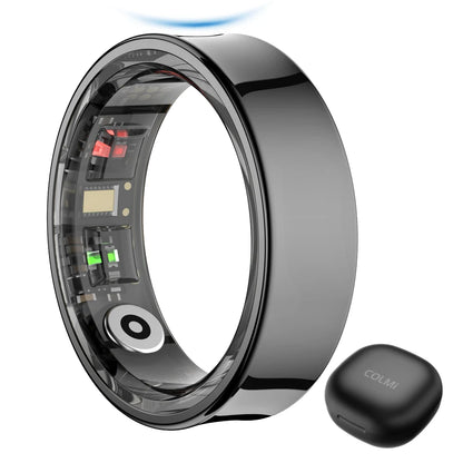 2024 COLMI R09 Smart Ring Men Women with Charging Case, Health and Sleep Monitor, Skin Temperature Monitor, 60 days battery life