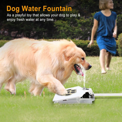 Dog Water Fountain Outdoor Pet Dispenser Step On Activated Sprinkler