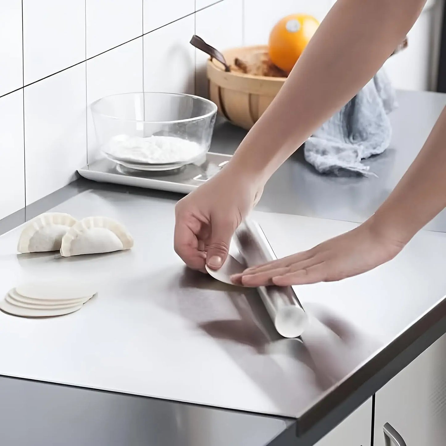 Extra Large Stainless Steel Cutting Board for Kitchen, 70x50cm Metal Chopping Board for Meat Veggies Fruits and Kneading