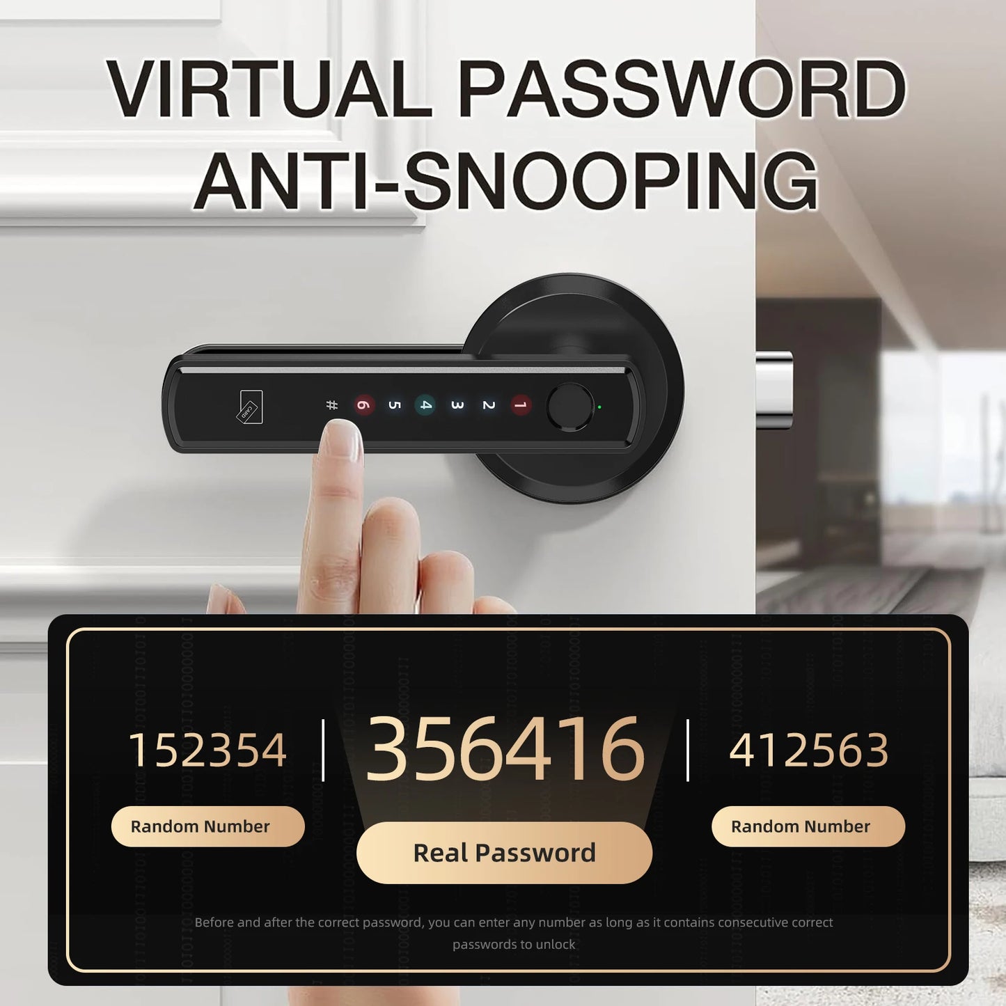 Viladepot Smart Lock Fingerprint Door Lock With App Control Passcode