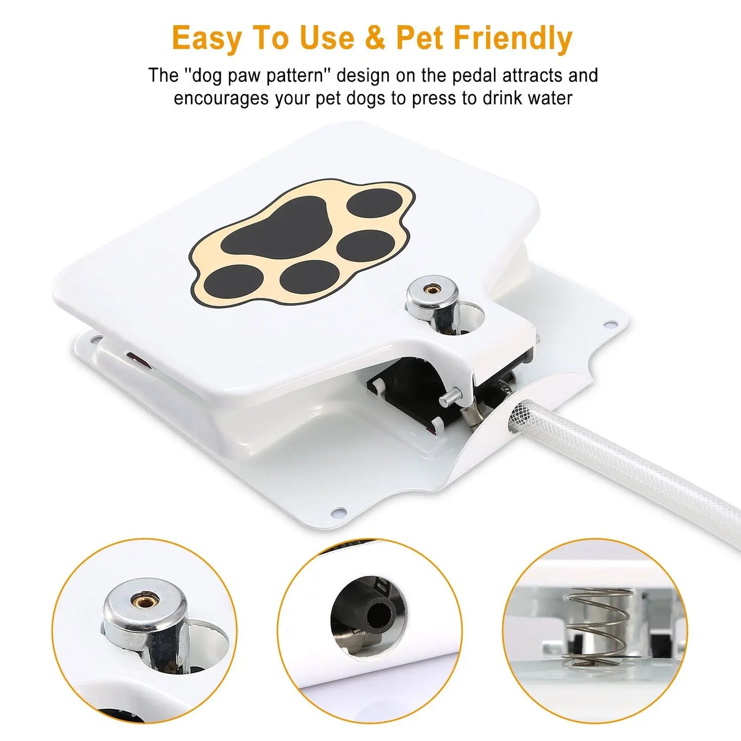 Dog Water Fountain Outdoor Pet Dispenser Step On Activated Sprinkler