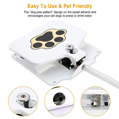Dog Water Fountain Outdoor Pet Dispenser Step On Activated Sprinkler