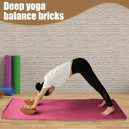 Cork Moon Brick Semi Circular Yoga Blocks For Indoor Outdoor Training