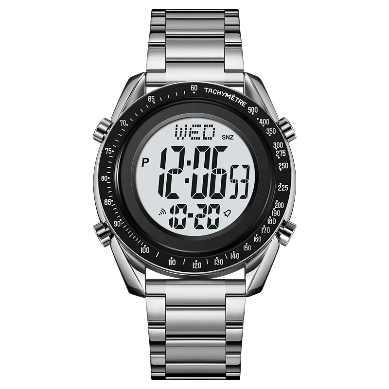 SKMEI Fashion Men's Digital Watch Male Waterproof Watches For Men Luxury Stainless Steel Strap Calendar Electronic Wristwatch