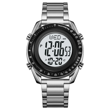 SKMEI Fashion Men's Digital Watch Male Waterproof Watches For Men Luxury Stainless Steel Strap Calendar Electronic Wristwatch