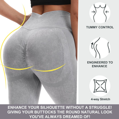 Women 2 Pack Tie Dye Hollow Out Side Leggings High Waist Butt Lifting Stretch Fitness Sports Pants