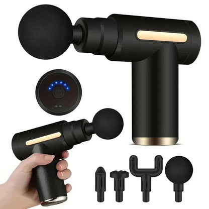 OREADEX Mini Fascia Massage Gun Electric Massager With 4 Replaceable Heads For Body Relaxation