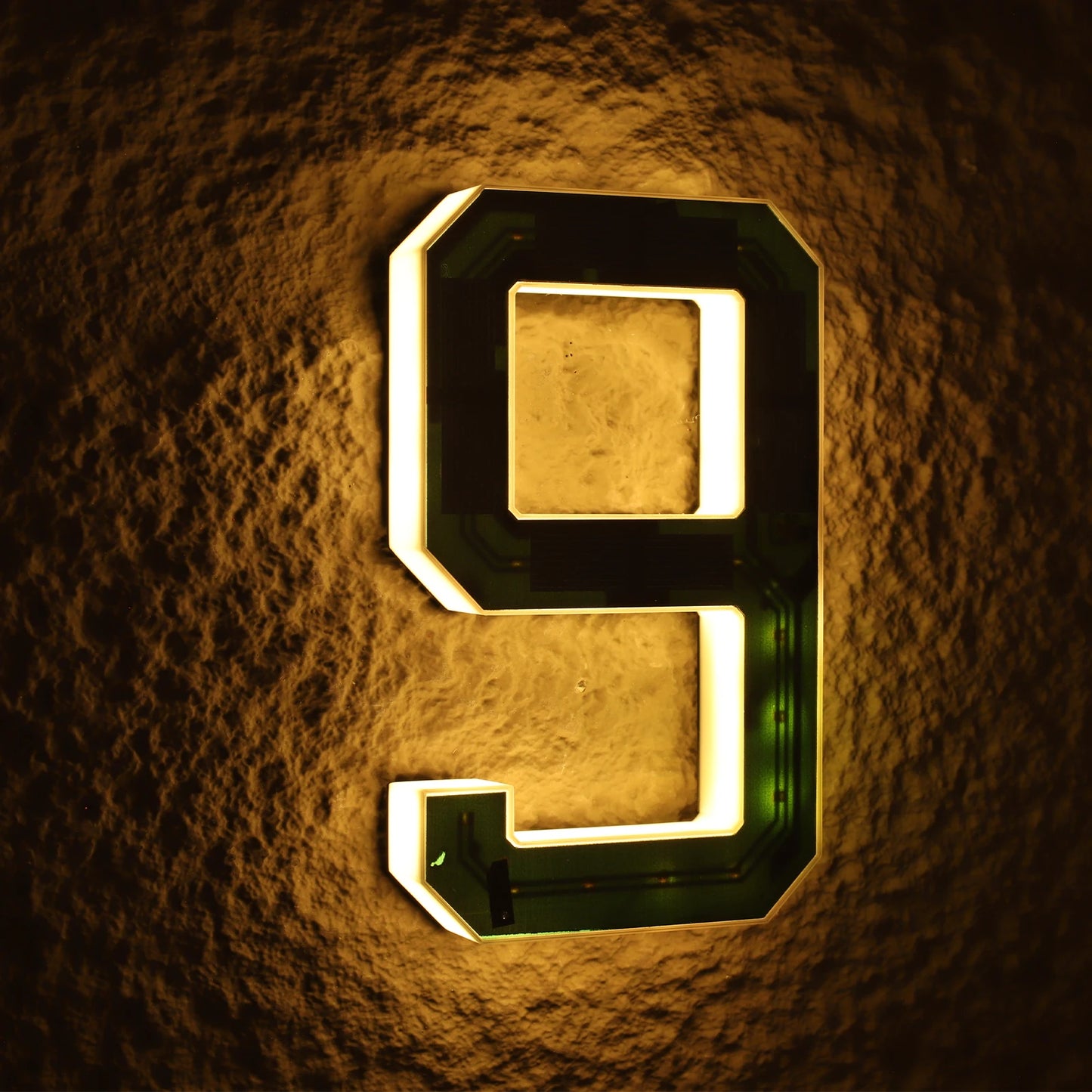 17cm Solar Lighted House Numbers & Letters for Outside LED Illuminated Address Sign IP44 Weatherproof Wall Mount for Home Exterior Residences Apartments Factories (9)