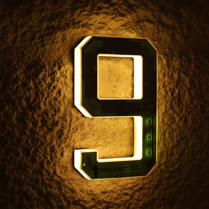 17cm Solar Lighted House Numbers & Letters for Outside LED Illuminated Address Sign IP44 Weatherproof Wall Mount for Home Exterior Residences Apartments Factories (9)