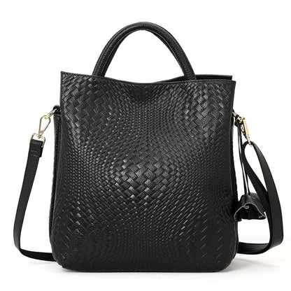 Genuine Leather Women's Bag 2025New High Capacity Handbag Women's Charm Goddess Handheld Shoulder Bag Big Bag Women's Bag