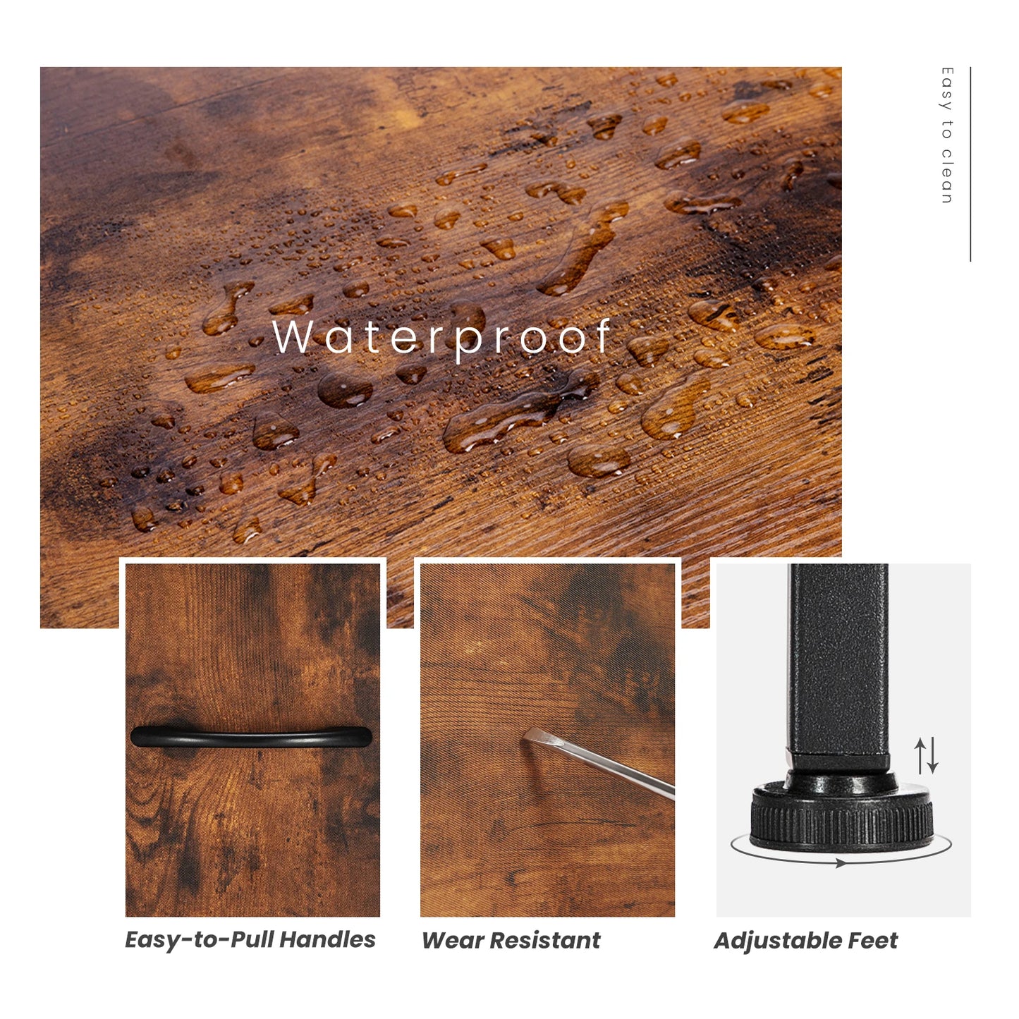 JHK ShoeStorage Cabinet Dresser With Multilevel TexturedFabric Drawers TVStandRack