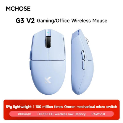 MCHOSE G3 V2 Wireless Gaming Mouse PAW 3311 Tri-Mode 800mAh