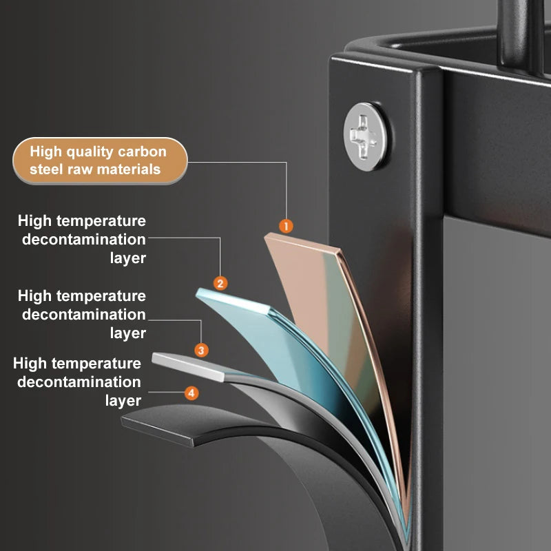 Dish Drying Rack for Kitchen Counter - Large Dish Rack with Drainboard, Adjustable Swivel SpoutRustproof Dish Drainer, Black